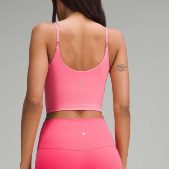 Lululemon Align Cropped Cami Tank Top, Sakura Pink, Size 14 ~ New - Picture 2 of 9